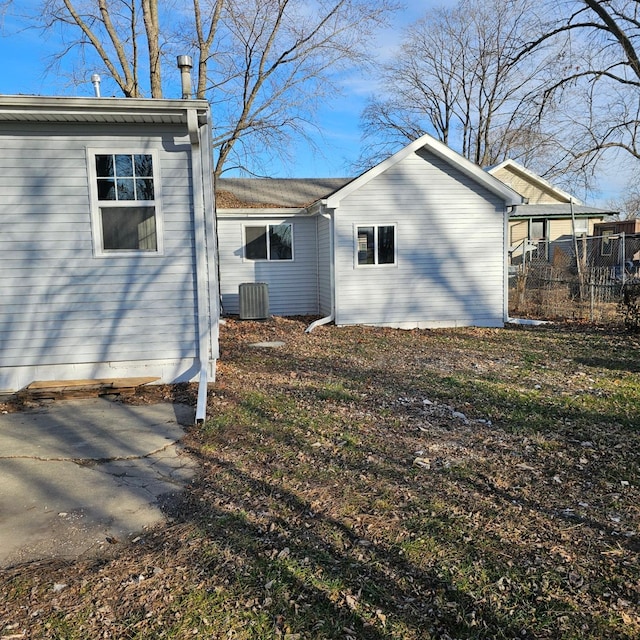 view of property exterior featuring central air condition unit