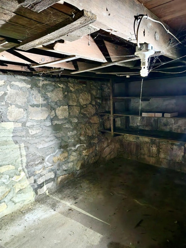 view of basement