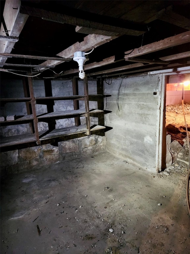 view of basement