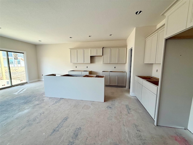 kitchen with a kitchen island