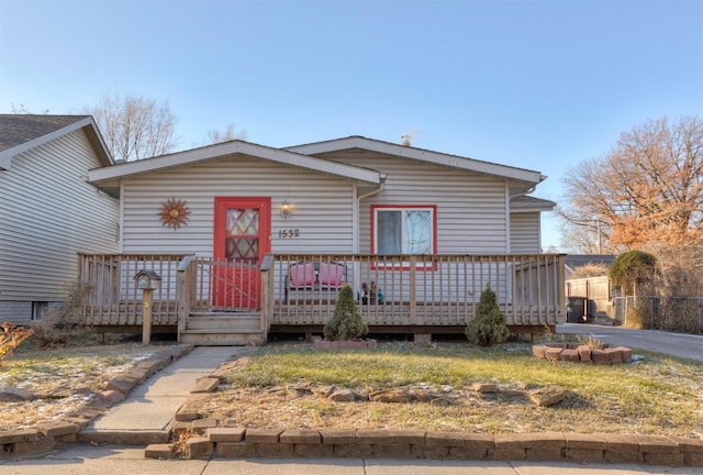 view of front of home