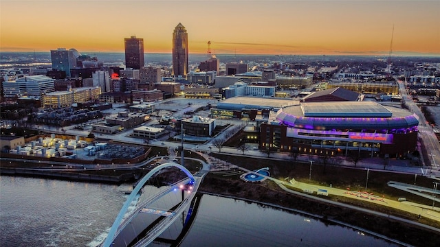 city view with a water view