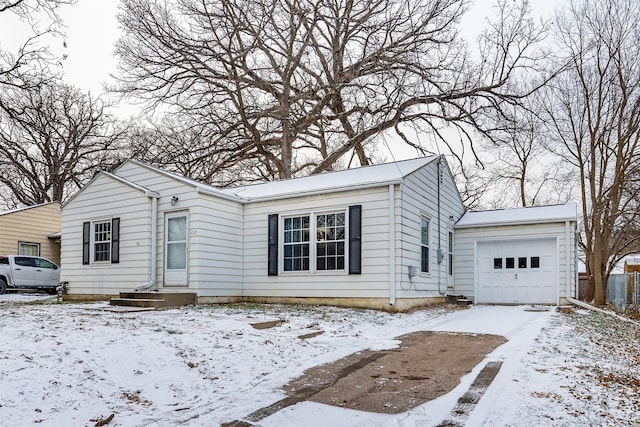 view of front of home featuring a garage