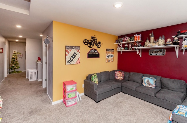 view of carpeted living room