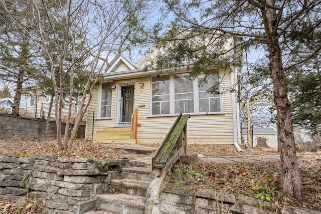 view of bungalow-style home