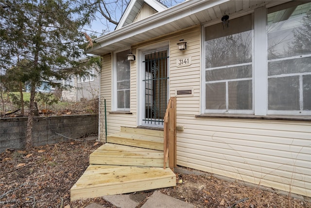 view of doorway to property