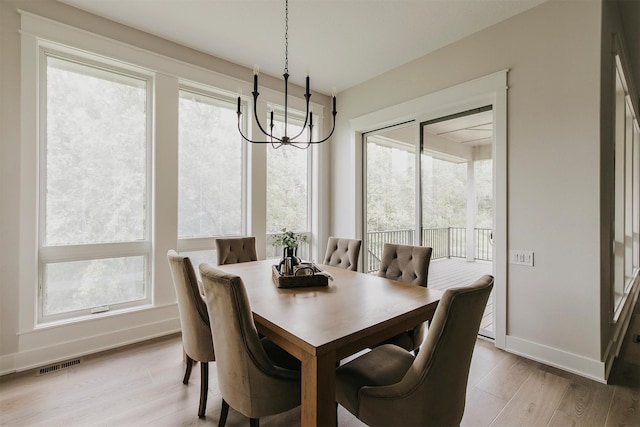 703 Richland Ct, Van Meter, IA 50261 - dining area featuring a chandelier and light wood-style flooring