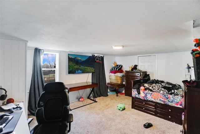 view of carpeted bedroom