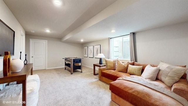 view of carpeted living room