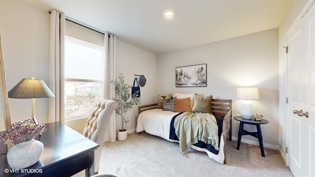 view of carpeted bedroom