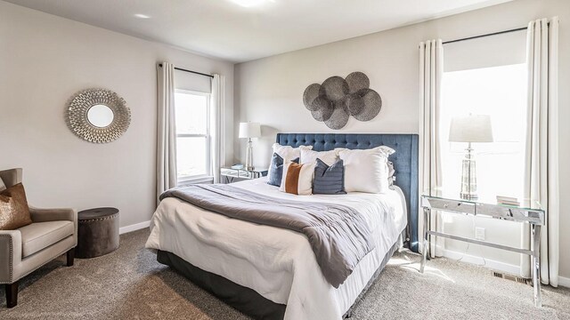 view of carpeted bedroom