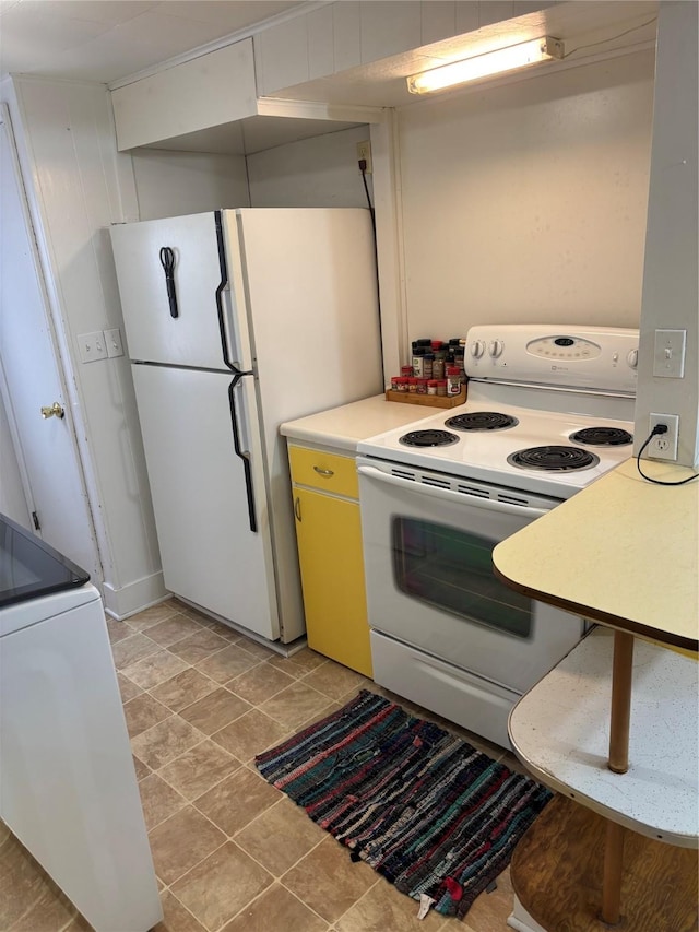 kitchen featuring white appliances