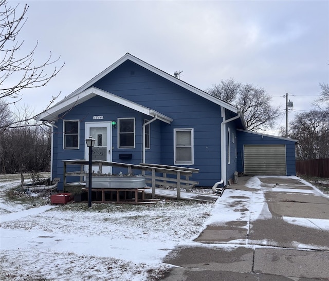 bungalow with a garage