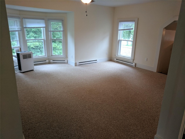 903 E St, Grinnell, IA 50112 - unfurnished room featuring carpet floors and a baseboard radiator