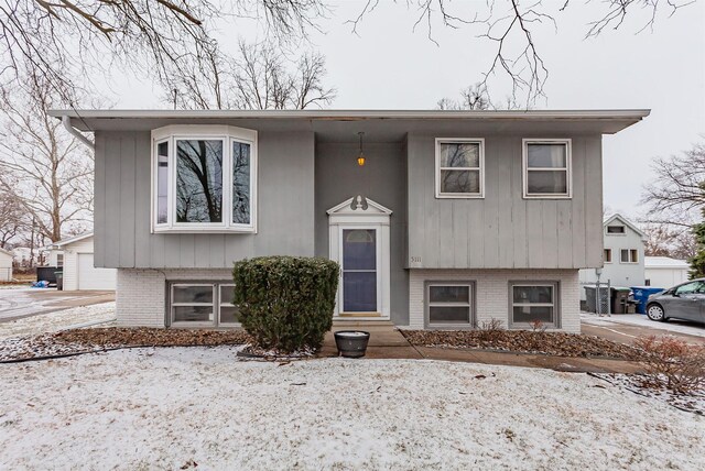 split foyer home with a garage