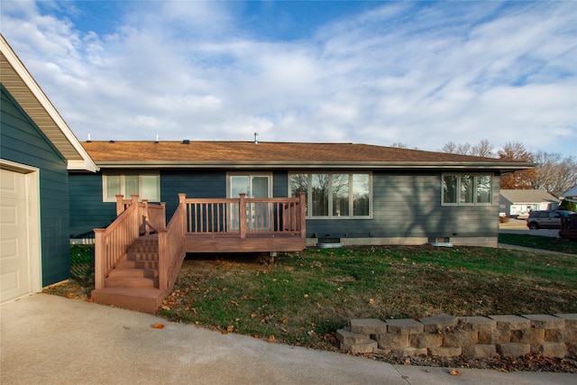 exterior space with a wooden deck