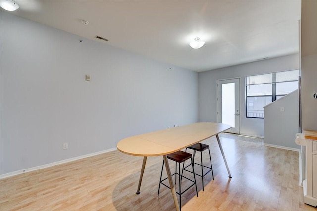 dining room featuring light wood-type flooring