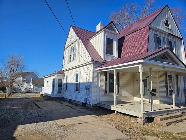 view of front of home with a porch