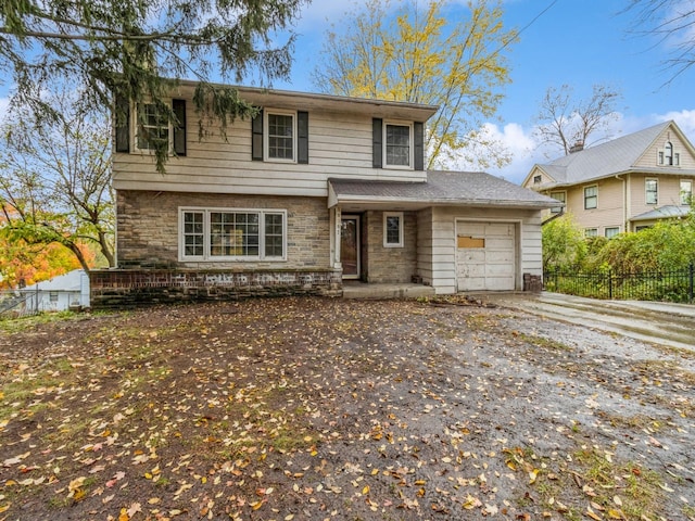 front facade featuring a garage