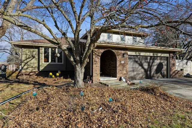 view of front of home featuring a garage