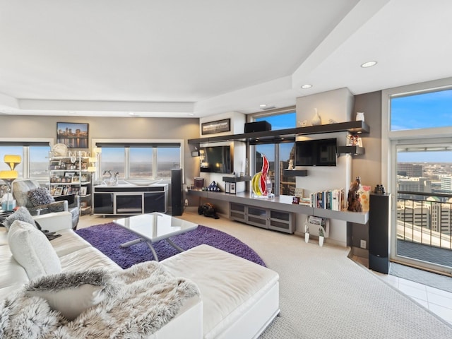 view of carpeted living room