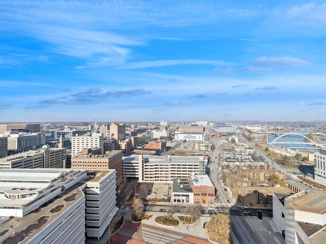 property's view of city with a water view