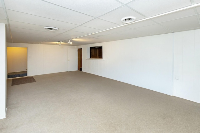 basement with carpet