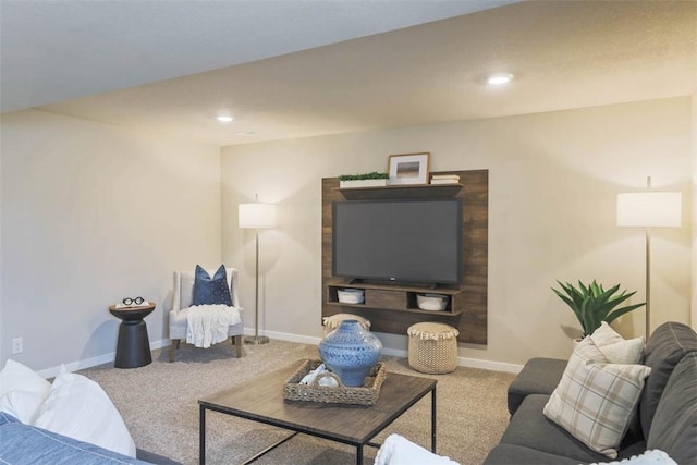 view of carpeted living room