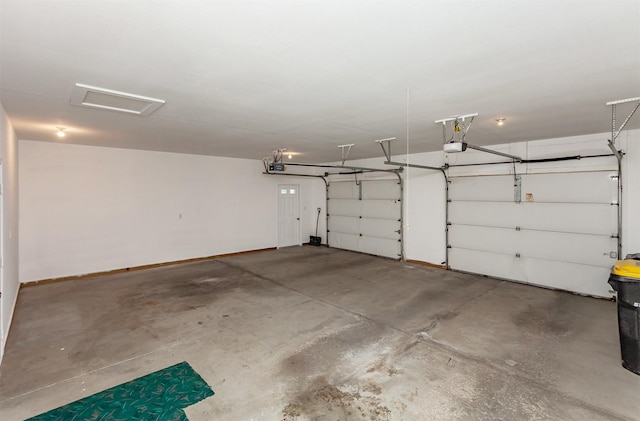 garage featuring baseboards