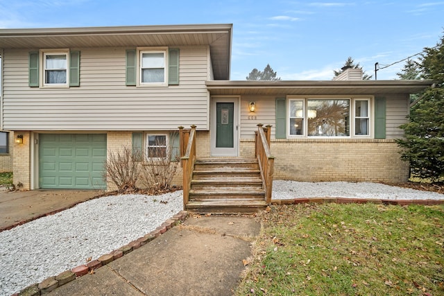 tri-level home with a garage