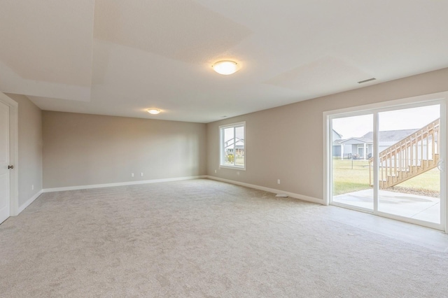 view of carpeted empty room