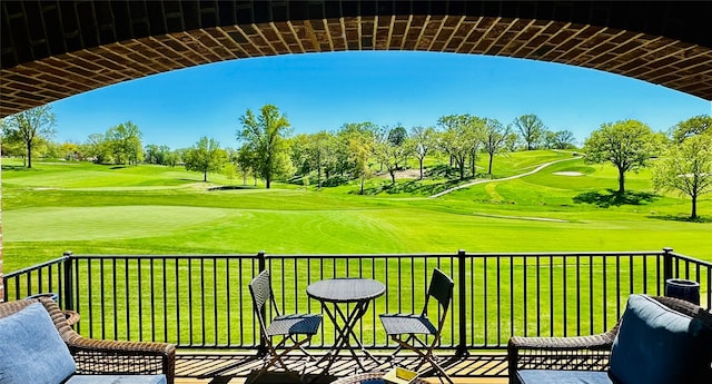 exterior space with view of golf course