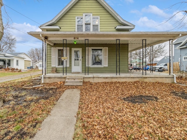 bungalow-style house featuring a porch