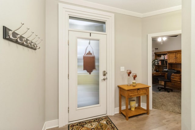 entryway featuring light hardwood / wood-style floors