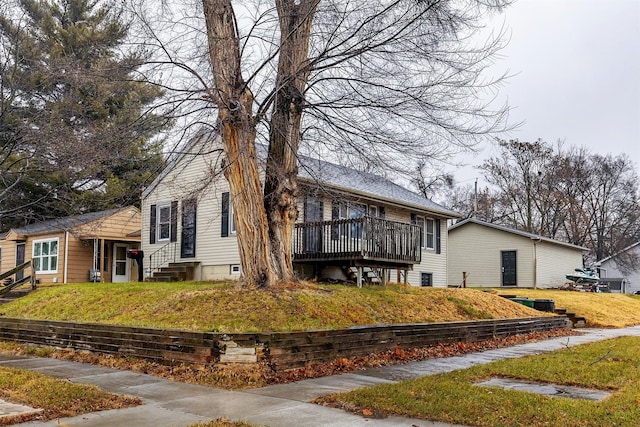 view of property exterior with a yard