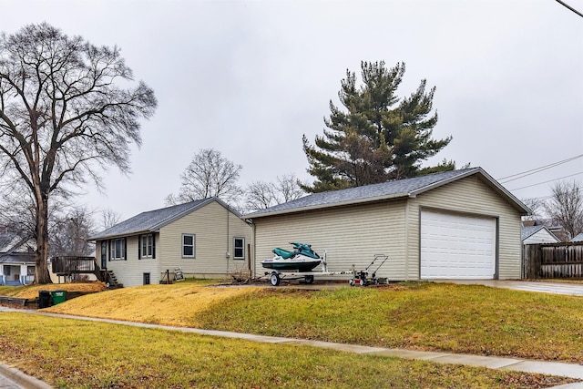 view of property exterior featuring a yard