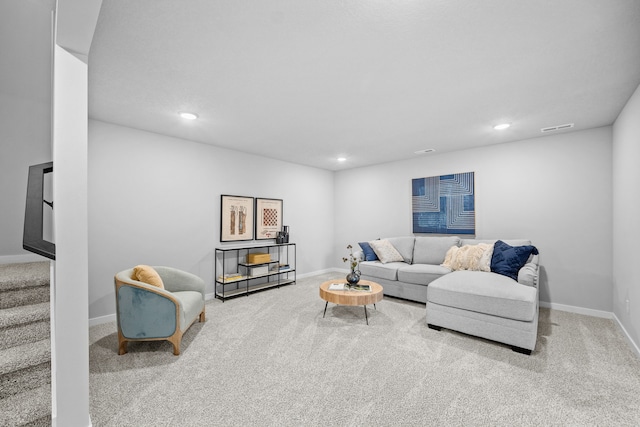 view of carpeted living room