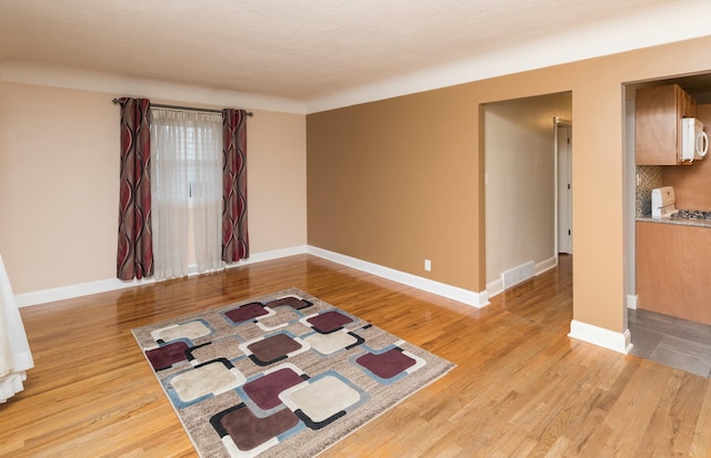 empty room featuring light wood-type flooring