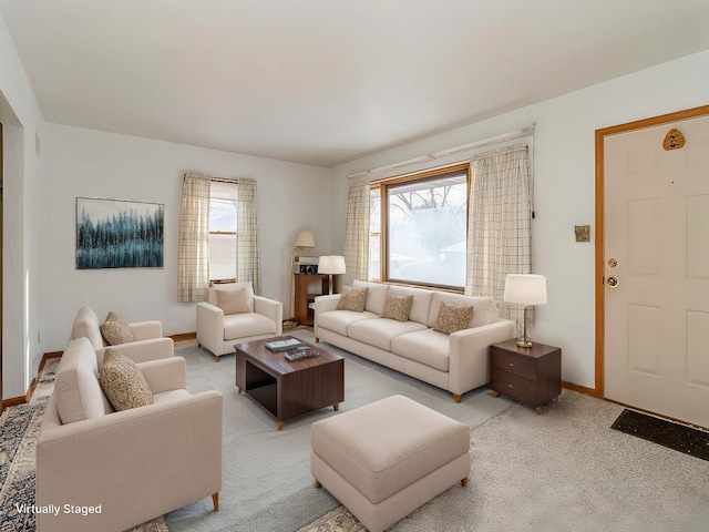 view of carpeted living room