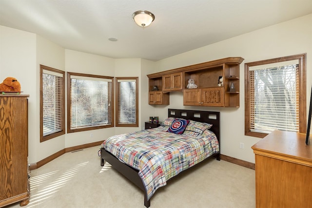 view of carpeted bedroom