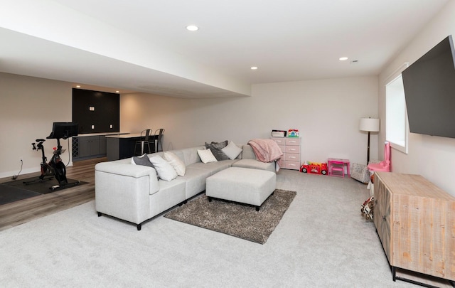 view of carpeted living room