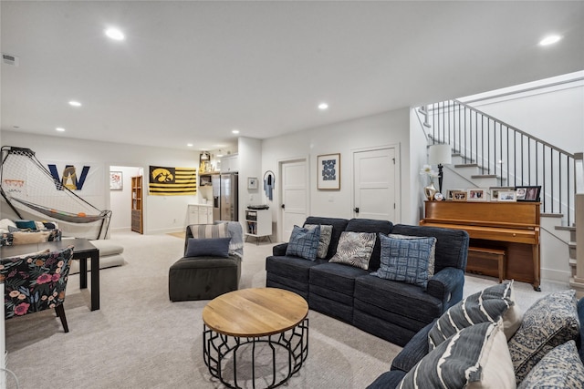 view of carpeted living room