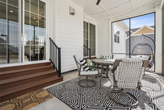 view of sunroom / solarium