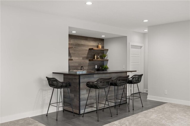 bar with wooden walls