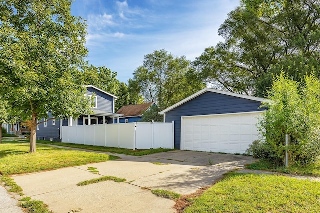 exterior space with a yard