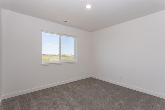 view of carpeted spare room