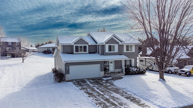 front facade featuring a garage