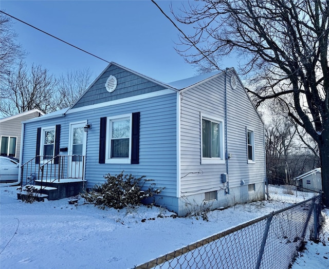 view of bungalow-style home