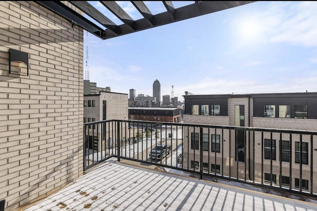 balcony with a city view