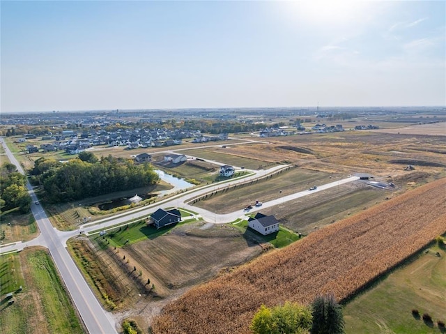 bird's eye view with a rural view